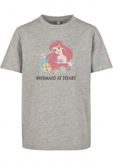 Dětská mořská panna v srdci tričko vřesové šedé