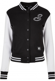 Dámská bunda Starter Sweat College Jacket černo/bílá