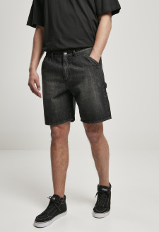 Carpenter Jeans Shorts pravé černé seprané