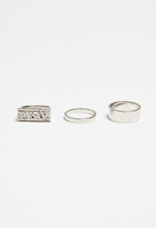 Sada prstenů Pray - stříbrné barvy