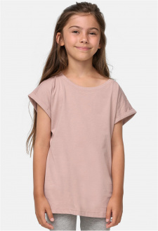Dívčí organické tričko s prodlouženým ramenem dukrose