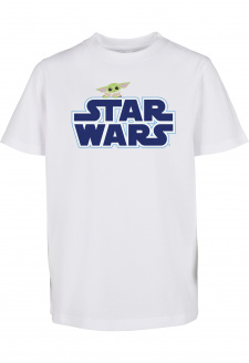 Dětské tričko s modrým logem Star Wars bílé