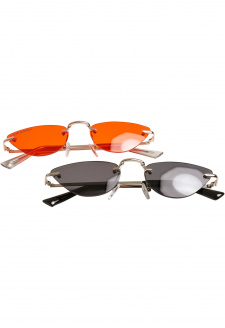 Sluneční brýle Manhatten 2-Pack stříbrná/černá+zlatá/oranžová