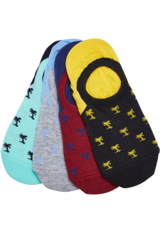 Ponožky Reccyled Yarn Invisbile Palmtree Socks 4-balení vícebarevné