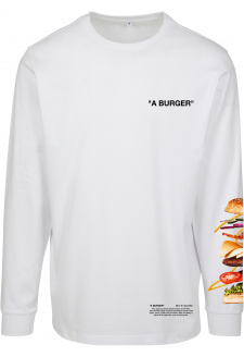 Burger s dlouhým rukávem bílý