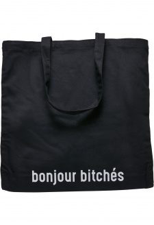 Bonjour Bitches Oversize plátěná taška černá