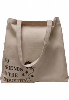 Oversize plátěná taška No Friends v bílé barvě