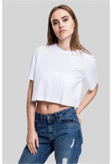 Dámské krátké oversized tričko bílé