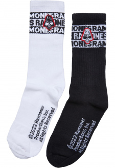 Ramones Skull Socks 2-Pack černá/bílá