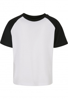Chlapecké tričko s kontrastním raglánem bílo/černé