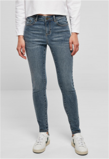 Dámské Skinny Jeans se středním pasem - modré