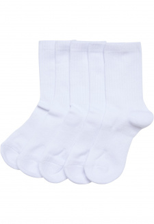 Sportovní dětské ponožky 5-balení bílé