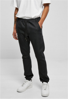 Pletené džínové kalhoty Jogpants realblack seprané