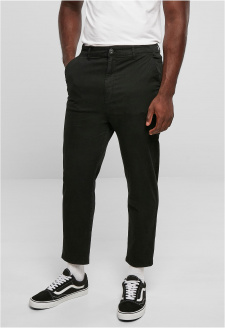 Černé zkrácené kalhoty Chino