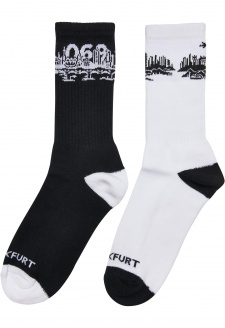 Major City 069 Ponožky 2-balení černo/bílé