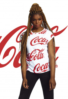 Dámské tričko Coca Cola AOP bílé