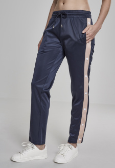 Dámské teplákové kalhoty s knoflíkem v tmavě modré/světle růžové/bílé