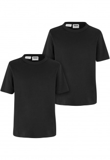 Chlapecké tričko z organické bavlny základní - 2ks - černé