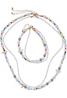 Různé perleťové vrstvení náhrdelník a kotník Set vícebarevné