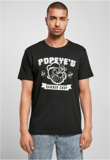 Černé tričko Popeye Barber Shop