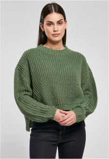 Dámský široký oversize svetr šalvěj