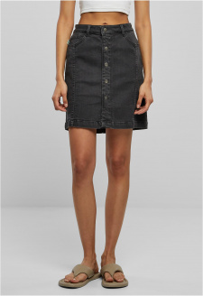 Dámská organická strečová džínová sukně s černým praním