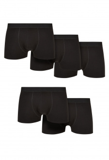 Pevné boxerky z organické bavlny 5-balení černé+černé+černé+černé+černé