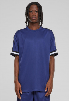 Pánské tričko Oversized Stripes Mesh - tmavě modré