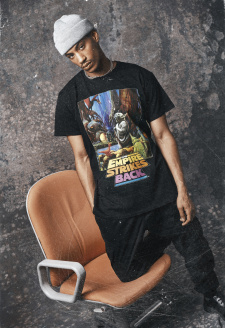 Černé tričko s plakátem Star Wars Yoda
