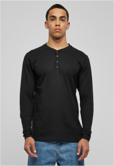 Základní tričko Henley L/S černé