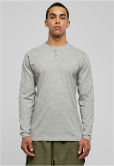 Základní tričko Henley L/S šedé