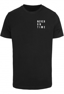 Černé tričko Never On Time