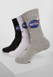 Ponožky NASA Insignia 3-Pack černá/šedá/bílá