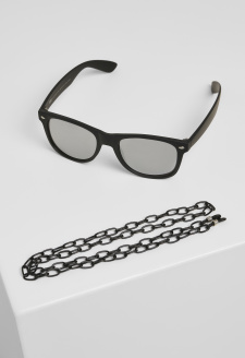 Sluneční brýle Likoma Mirror With Chain černo/stříbrná