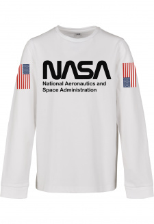 Dětský dlouhý rukáv NASA Worm bílý