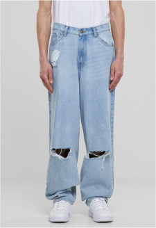 Pánské džíny Heavy Unce Knee Cut Baggy Fit Jeans - modré